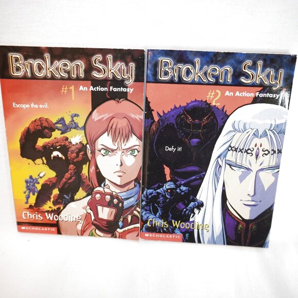 3/$20 - Broken Sky Vol. 1 & 2 Light Novels – Action Fantasy Series Chris Wooding - Picture 1 of 2